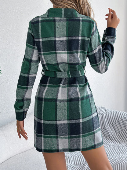 ✨ Vestito Giacca a Quadri con Cintura – Autunno/Inverno 2025 👗🍂